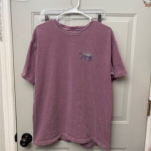 Comfort Colors Purple Short Sleeve Tee with Bear Design